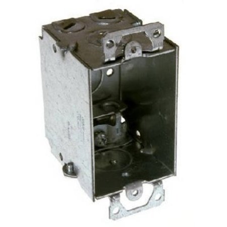 RACOORPORATED Electrical Box, 12.5 cu in, Switch Box, 1 Gang, Steel, Rectangular 518